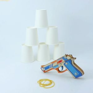 Small Technology Production: DIY Wooden Rubber Band Science and Education Frontier Science Small Experiment Material Package Hands-on Toy Children