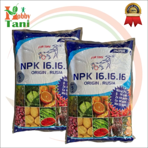 PUPUK NPK MUTIARA 16-16-16 PAK TANI KEMASAN PABRIK 1kg