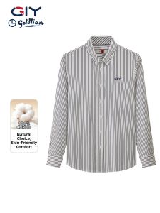 GYgoldlion | New Autumn Cotton Stripe Womens Shirt