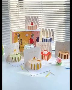 Premium 3D Birthday Card With Envelope Wish Card For Children Kad Ucapan
