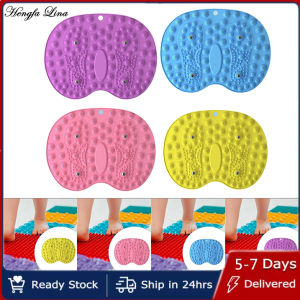 Hengfa Lina Foot Massage Acupressure Mat Muscle Relaxation Acupuncture Mat Pilates Fitness Yoga Accessories Foot Training Round Workout Mat Sensory Floor Tiles for Adults Kids Children Toddlers