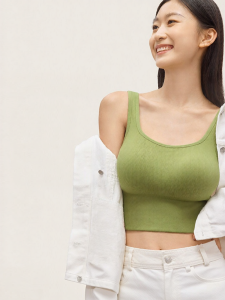 NAITANGPAI | Big Breast Supporting Sleeveless Hourglass Top With Pads
