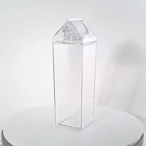 Botol Minum Kotak Transparan Bening Air Refill Kulkas 1 Liter / Botol Susu Ala Jepang