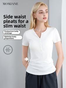 Mom Jane | Pregnant Maternity Summer Thin Feed-Friendly Shirt Half Sleeve