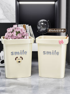 Thùng Rác Nhà Bếp Dung Tích Lớn 20L Thùng Rác Phòng Tắm Phòng Khách Hình Vuông Không Có Nắp Dùng Cho Gia Đình Chất Liệu Nhựa