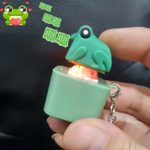 Frog Sound Button Keychain Glowing Student Fun Parody Venting Abstract Artifact Pendant Creative Decompression Toy