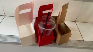 1PCS กระเช้าจัดเบรค ใส่ดอกไม้/ใส่แก้วกาแฟ กล่องจัดดอกไม้กระดาษครฟท์ - ราคาถูก