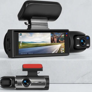 1080P HD Dual Dash Cam Front and Rear Night Vision G-Sensor 3.16 Inch Car Recorder Vehicle Camera for Safe Driving