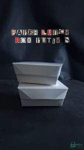 Paper Lunch Box S 50 pcs Laminasi Dus Makan Putih Ivory Small Food Grade Forming