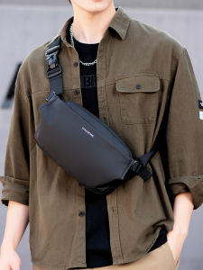 2025 New Mens Crossbody Bag Casual Sports Fanny Pack Single Shoulder Bag Functional Style Trendy Small Waist Bag