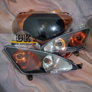 TERLARIS TERMURAH 1 PAKET LAMPU DEPAN LAMPU SEN SEIN MIO SPORTY/ REFLEKTOR HEADLAP LAMPU DEPAN DAN SEN SEIN MIO SPORTY 2 MATA MODEL MX THAILAND COSTUM