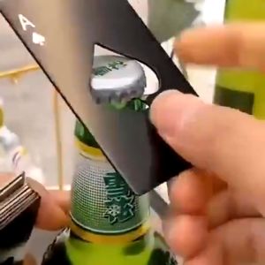 ที่เปิดฝาขวด ที่เปิดขวดสแตนเลส รูปร่างโป๊กเกอร์ 2สี 2สไตล์ ที่เปิดเบียร์ รูปการ์ดไพ่ ที่เปิดขวดเบียร์เท่ๆ พกพาสะดวก