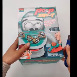 Poop Shooting Catapult Game Toy – Funny Prank Interactive Tabletop Toilet Game for Kids