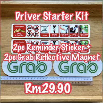 Grab Magnetic Car Sign 磁性车贴 Pelekat Magnetik Pintu Kereta