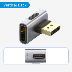 Hagibis | Hagibis DisplayPort Adapter Right Angle 90 Degree Male to Female DP1.4 Connector Cable Extension Conventer 360Hz for PC Laptops