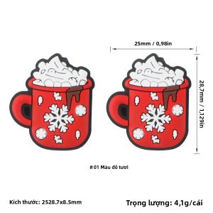 5 Hạt Silicon Hình Giáng Sinh Dùng Làm Đồ Trang Sức Tự Làm - Vòng Cổ Vòng Tay Móc Khóa Dây Rèm Mặt Dây Chuyền Hình Dạng Không Đều