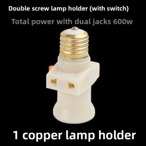 FEIZHUXIANSEN | E27 Double Terminal Switched Socket Lamp Holder