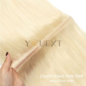 Invisible Twin Tabs PU Weft Double Inject XO Hole Weft Human Hair 100% Real Human Hair Micro Loop XO Weft Hair Bundles 40-50g