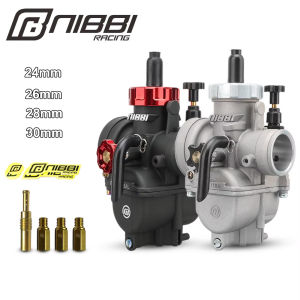 NIBBI PE 24/26/28/30mm Carburetor Motorcycle 2T 4T 100cc-350cc Engine Carburetors with Main Jets for Yamaha Suzuki Honda Pitbike Modify Part