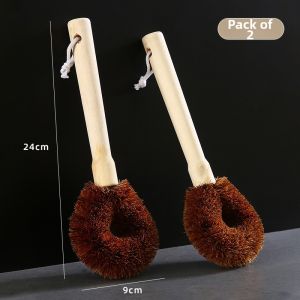 Oil-repellent No-scratch Coconut Fiber Kitchen Cleaning Brush