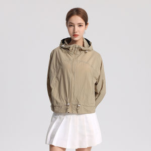 Short Cord Hem UV Protection Sun Shirt
