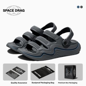 Space Slippers Mens Anti-Slip Two-Way Trendy Brand Indoor Outdoor High-End Slip-On Sandals Comfortable Home Shoes Casual Flip Flops