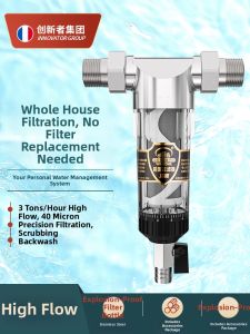 304 Stainless Steel Whole House Water Filter Backflushing High Flow