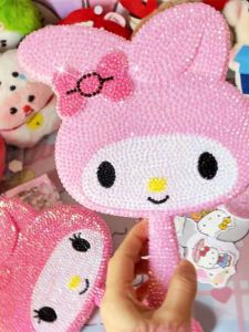 Vòng Tay Gương Cầm Tay DIY Dán Kim Cương Đầy Đủ Melody Quà Tặng Sinh Nhật Vòng Tay Cầm Tay Dài Gương Cầm Tay Di Động