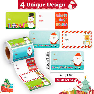 500Pcs/Roll Envelope Merry Christmas Decorations For Home 2025 Cristmas Xmas Seal Labels DIY Gifts Christmas Gift Packaging Stic