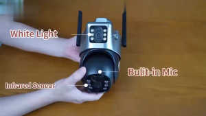 V380 Pro 4K 8MP PTZ กล้องวงจรปิดWIFIไร้สาย พลังงานแสงอาทิตย์+แบตเตอรี่ในตัว IP66 กันน้ำ 360องศา ตรวจจับการเคลื่อนไหว วISIONกลางคืน สนับสนุน