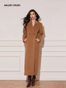 Stylish Almond Colored Elegant Long Coat
