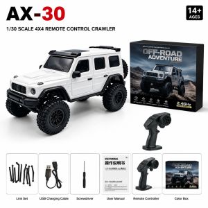 1/30 Scale AX-30 4WD RC Crawler 2.4G Remote Control Climbing Car G63 Simulation Climbing Vehicle High Performance Mini Car Toys