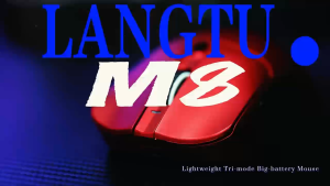 LANGTU M8 PWA3311 Tri-Mode Wireless Bluetooth mouse 12KDPI Lightweight Nano Ice Coating Gaming Mouse