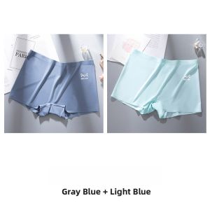 Miiow | Womens Safety Pants Thin Ice Silk Seamless Underwear Briefs Invisible Anti-Light Summer Shorts Anti-Bacterial Cotton Crotch