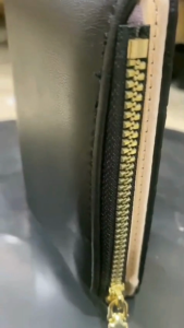 Dompet Lipat Wanita Atm Kartu Resleting Premium Aesthetic Cantik Hitam Slot Alfreda WA1193B5