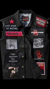 RAGE AGAINST THE MACHINE -inspired Printed Iron-On DIY Patches for Jacket Decoration. Features 2026 patches with band logos and album art. Suitable for customizing denim jackets. Ideal for rock music enthusiasts.