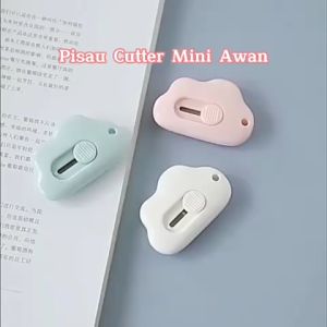 Cutter Mini / Pisau Pemotong Kertas Mini / Cutter Mini Bentuk Awan