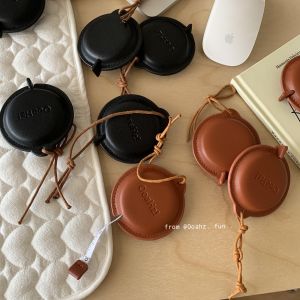 Automatic Retractable PU Leather Ruler Home Use Mini Soft Ruler Circular Tape Measure Clothing Measuring Tool Hanging Ornament