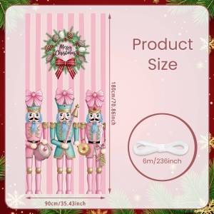 Santa Claus Christmas Banner Gift Bag Toy Design Merry for 2025 New Year Holiday Celebration Indoor Decoration Family Gathering