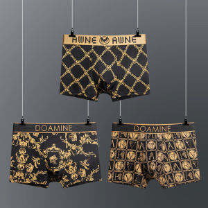 Men Modal Underwear Boys Antibacterial Breathable Boxer Shorts Trendy Print Shorts Boxers High-End Gift Box