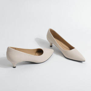 Black Heeled Pointed Toe Formal Womens Shoes