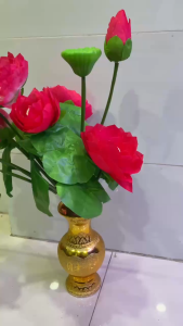 Cành hoa sen quan âm trang trí đầy đủ hoa lá đài sen giá tốt nhất decor phòng nhà lễ tết