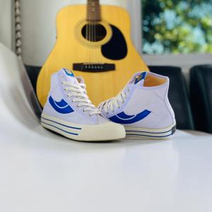 Sepatu ZIROTZ | Sepatu Casual Pria/Wanita Flexion Whiteblue High Sneakers