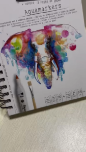 Buku Sketsa Sampul Ganda A4/A5 Kertas Cat Air Dan Kertas Spidol Buku Gambar Berkualitas Profesional 60 Lembar Per Buku Kertas Tebal 390g Yang Tidak Tembus Tinta