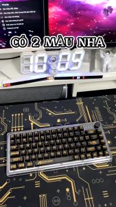 Bàn Phím Cơ Có Dây Attack Shark K75 RGB Trong Suốt - Bàn Phím Gaming Có Hotswap Cho Máy Tính Laptop