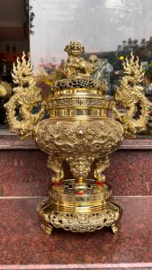 Đỉnh đồng thờ cúng số 3 Vĩnh Tiến cao 49cm