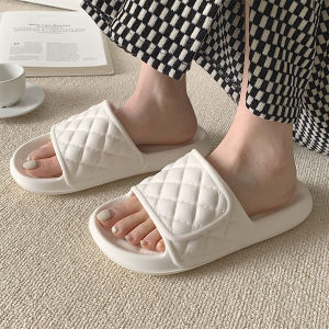 Dép Đi Trong Nhà Mùa Hè Cho Cặp Đôi EVA Dây Thun Họa Tiết Xương Cá Đế Bằng EVA Dép Đi Trong Nhà Cho Cặp Đôi