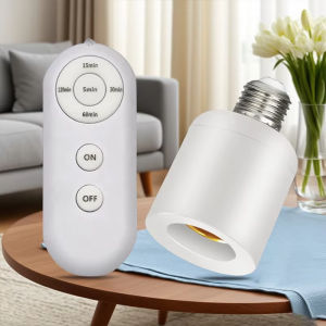 E27 60W Smart Timer Switch Lamp Holder Wireless Remote Control 110V 220V House Multi Light Bedroom Room