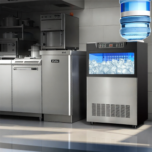 Commercial Small Automatic High Capacity Ice Machine Producing Cube Ice