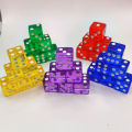 50PCS/Set 6 Sided Dice 16mm D6 16 Transparent Color Acrylic Square ...